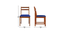 plam solid wood  4 seater Dining table in  Provincial Teak (Navy Blue, PROVINCIAL TEAK Finish) by Urban Ladder - - 