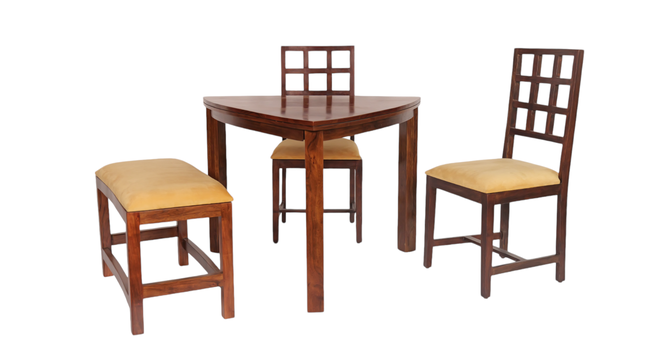 nola solid wood  4 seater Dining table in  Provincial Teak (Yellow, PROVINCIAL TEAK Finish) by Urban Ladder - - 