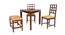 nola solid wood  4 seater Dining table in  Provincial Teak (Yellow, PROVINCIAL TEAK Finish) by Urban Ladder - - 
