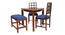 abbie solid wood  4 seater Dining table in  Provincial Teak (Navy Blue, PROVINCIAL TEAK Finish) by Urban Ladder - - 955566