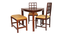 nola solid wood  4 seater Dining table in  Provincial Teak (Yellow, PROVINCIAL TEAK Finish) by Urban Ladder - - 