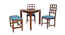 softy solid wood  4 seater Dining table in  Provincial Teak (Sky Blue, PROVINCIAL TEAK Finish) by Urban Ladder - - 955576