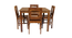 amiest solid wood  4 seater Dining table in  Provincial Teak (Brown, PROVINCIAL TEAK Finish) by Urban Ladder - - 
