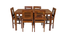 creative solid wood  6 seater Dining table in  Provincial Teak (PROVINCIAL TEAK Finish) by Urban Ladder - - 