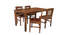 danny solid wood  4 seater Dining table in  Provincial Teak (Brown, PROVINCIAL TEAK Finish) by Urban Ladder - - 