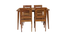 kemp solid wood  4 seater Dining table in  Provincial Teak (Brown, PROVINCIAL TEAK Finish) by Urban Ladder - - 