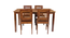 danny solid wood  4 seater Dining table in  Provincial Teak (Brown, PROVINCIAL TEAK Finish) by Urban Ladder - - 