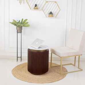 Roswell Stone Side Table in Dark Walnut Finish-image-29