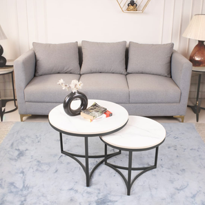 claymint Griffin Round Stone Coffee Table in Black Finish-picture-13