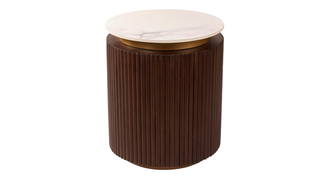 Roswell Side Table in Dark Walnut Finish (Dark Walnut Finish) by Urban Ladder - - 