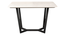 Linden 4 Seater Dining Table in Mild Steel Black Finish (Black Finish, Four Seater) by Urban Ladder - - 
