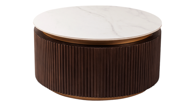 Roswell Coffee Table in Dark Walnut Finish (Dark Walnut Finish) by Urban Ladder - - 