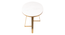 Griffin Coffee Table in Mirror Gold Finish (Dark Walnut Finish) by Urban Ladder - - 