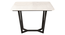 Linden 4 Seater Dining Table in Mild Steel Black Finish (Black Finish, Four Seater) by Urban Ladder - - 