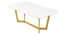 Linden Coffee Table in Stainless Steel Mirror Gold Finish (Dark Walnut Finish) by Urban Ladder - - 