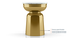 Alaya Side Table with Marble Top (Gold Finish) by Urban Ladder - - 