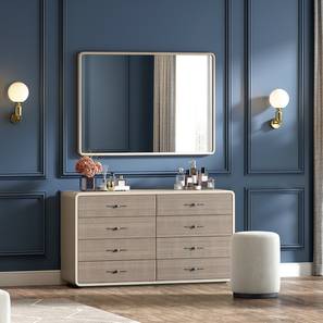 Dressers Table Design Valeria Dresser with Mirror in Dual Tone Finish (Dual Tone Finish)