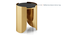 Belle Side Table with Glass Top (Gold Finish) by Urban Ladder - - 