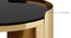Belle Side Table with Glass Top (Gold Finish) by Urban Ladder - - 