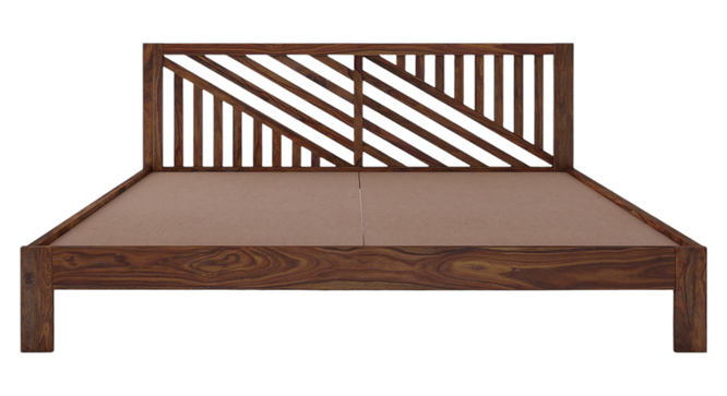 Amaze Queen Bed Without Storage Teak (Teak Finish, King Bed Size) by Urban Ladder - - 