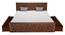 Weave King Side Drawer Storage Bed-Teak (Teak Finish, Queen Bed Size, Drawer Storage Type) by Urban Ladder - - 