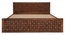 Weave King Side Drawer Storage Bed-Teak (Teak Finish, Queen Bed Size, Drawer Storage Type) by Urban Ladder - - 