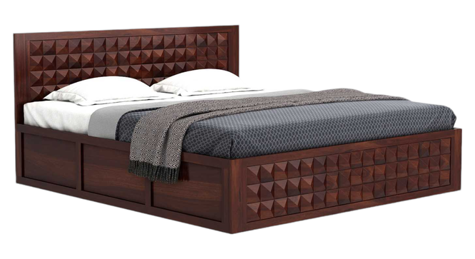 Phorma King Front Drawer Storage Bed Teak (Walnut Finish, King Bed Size, Drawer Storage Type) by Urban Ladder - - 