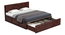 Phorma King Front Drawer Storage Bed Teak (Walnut Finish, King Bed Size, Drawer Storage Type) by Urban Ladder - - 
