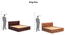 Phorma King Front Drawer Storage Bed Teak (Walnut Finish, King Bed Size, Drawer Storage Type) by Urban Ladder - Dimension - 956505