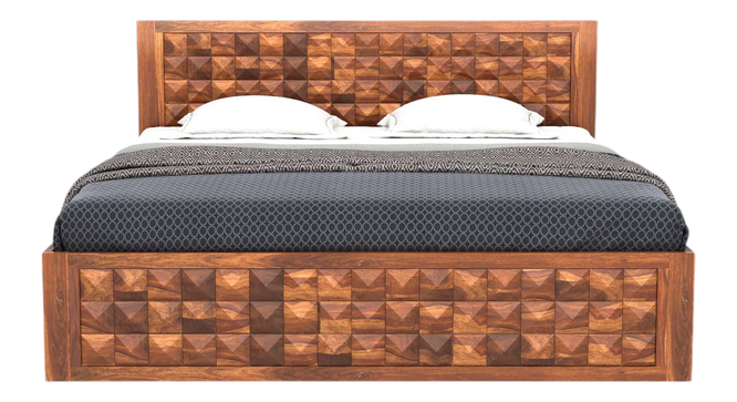 Phorma King Front Drawer Storage Bed Teak (Teak Finish, King Bed Size, Drawer Storage Type) by Urban Ladder - - 