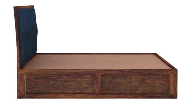 Avon Mahogany Queen Box Storage Bed-Blue (Teak Finish, Queen Bed Size, Box Storage Type) by Urban Ladder - - 