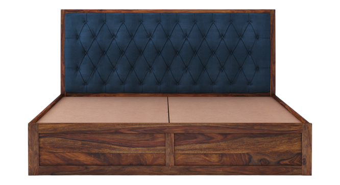 Avon Mahogany Queen Box Storage Bed-Blue (Teak Finish, Queen Bed Size, Box Storage Type) by Urban Ladder - - 