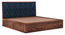 Avon Mahogany Queen Box Storage Bed-Blue (Teak Finish, Queen Bed Size, Box Storage Type) by Urban Ladder - - 