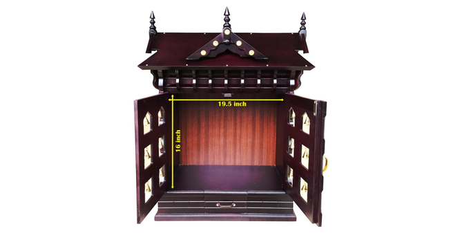 suhani engineered wood prayer unit in mahagony finish (Mahagony Finish) by Urban Ladder - - 