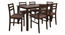 Seattle Starter Dining Set 1+6 (Rubberwood, Dark Cappuccino Finish) (Dark Cappuccino Finish) by Urban Ladder - - 956706