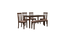 Houston 6 Seater Dining Set with 1 Bench and 4 Chairs (Rubberwood, Dark Cappuccino Finish) (Dark Cappuccino Finish) by Urban Ladder - - 956709