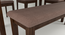 Houston 6 Seater Dining Set with 1 Bench and 4 Chairs (Rubberwood, Dark Cappuccino Finish) (Dark Cappuccino Finish) by Urban Ladder - - 956711