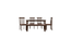 Houston 6 Seater Dining Set with 1 Bench and 4 Chairs (Rubberwood, Dark Cappuccino Finish) (Dark Cappuccino Finish) by Urban Ladder - - 956721