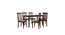 Houston 6 Seater Dining Set with 6 Chairs (Rubberwood, Dark Cappuccino Finish) (Dark Cappuccino Finish) by Urban Ladder - - 956743