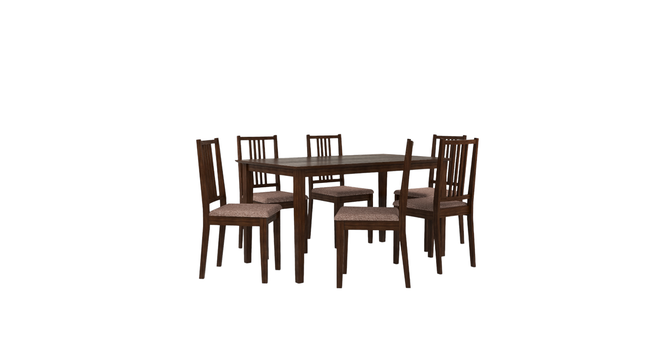 Monterey 6 Seater Dining Set with 6 Chairs (Rubberwood, Dark Cappuccino Finish) (Dark Cappuccino Finish) by Urban Ladder - - 956781