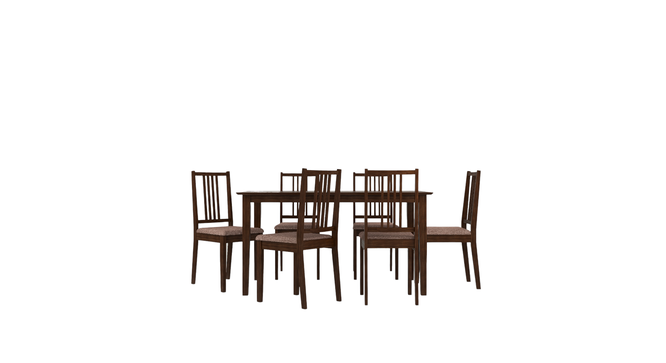 Monterey 6 Seater Dining Set with 6 Chairs (Rubberwood, Dark Cappuccino Finish) (Dark Cappuccino Finish) by Urban Ladder - - 956783