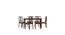 Monterey 6 Seater Dining Set with 6 Chairs (Rubberwood, Dark Cappuccino Finish) (Dark Cappuccino Finish) by Urban Ladder - - 956783
