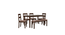 Dallas 6 Seater Dining Set with 1 Bench and 4 Chairs (Rubberwood, Dark Cappuccino Finish) (Dark Cappuccino Finish) by Urban Ladder - - 956794