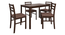 Seattle Starter Dining Set 1+4 (Rubberwood, Dark Cappuccino Finish) (Brown, Dark Cappuccino Finish) by Urban Ladder - - 956851