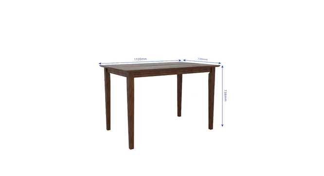 Monterey 4 Seater Dining Set with 1 Bench and 2 Chairs (Rubberwood, Dark Cappuccino Finish) (Brown, Dark Cappuccino Finish) by Urban Ladder - Dimension - 956935