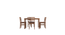 Seattle Starter Dining Set 1+4 (Rubberwood, Antique Oak Finish) (Brown, Antique Oak Finish) by Urban Ladder - - 956984