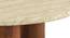 Enzo Nested Round Coffee Table in Travertine Marble & Solid Wood in Amber Walnut Finish (Amber Walnut Finish) by Urban Ladder - - 964637