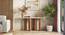 Enzo Console Table With Travertine Marble top in Amber Walnut Finish (Amber Walnut Finish) by Urban Ladder - - 964641