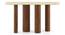 Enzo Console Table With Travertine Marble top in Amber Walnut Finish (Amber Walnut Finish) by Urban Ladder - - 964643