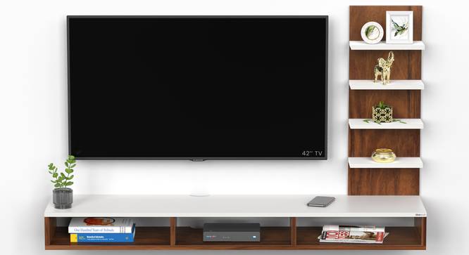 Primax Engineered Wood TV Unit (42 Inch Size, Brown Maple & White Finish) by Urban Ladder - - 